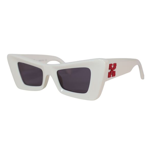 Off-White Other - Off-White Narrow Geometric Rectangle Butterfly Sunglasses - White/Grey - NWT